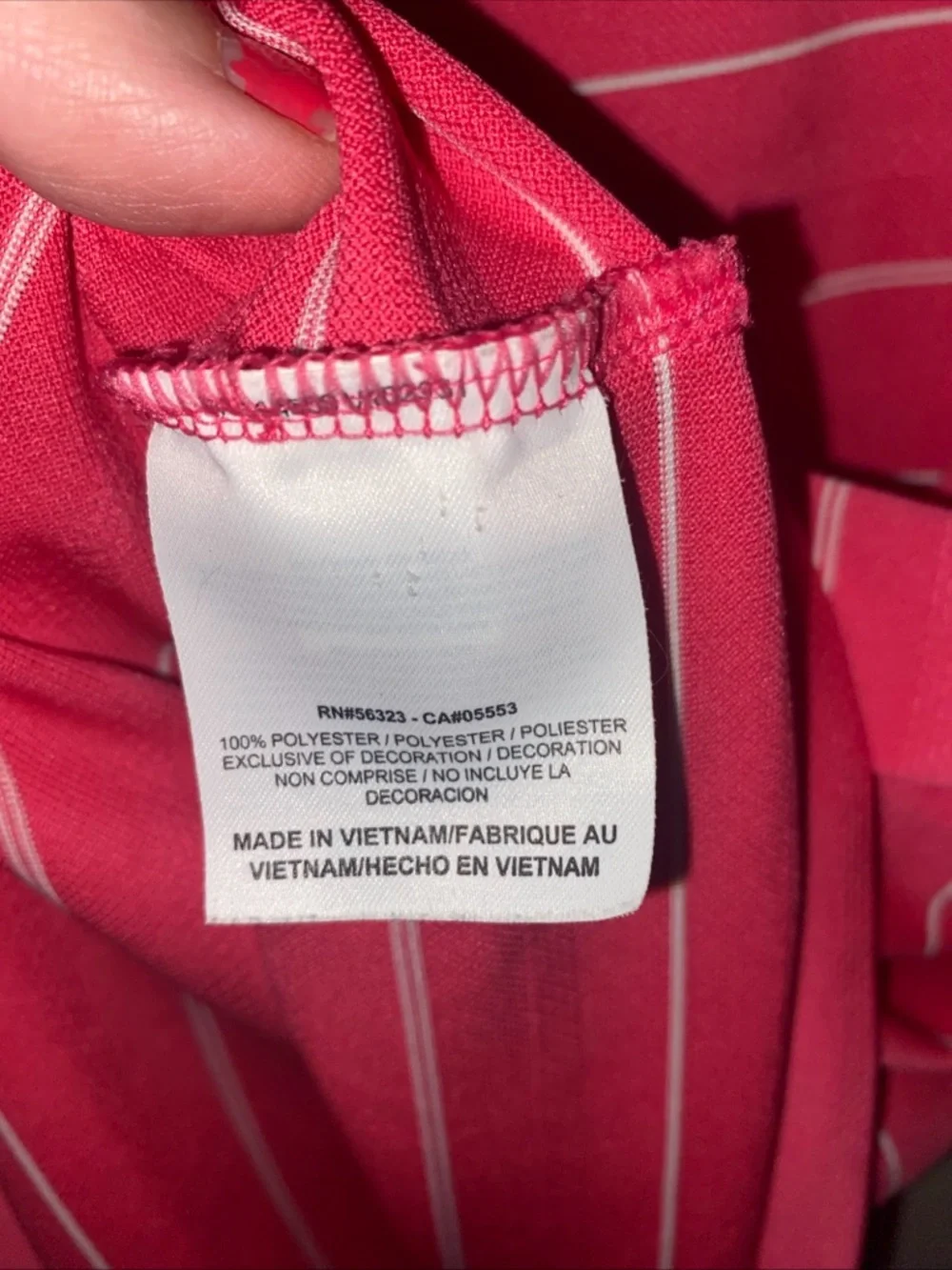Nike Golf Pink & white Striped Dri-Fit Polo Shirt Men’s XL